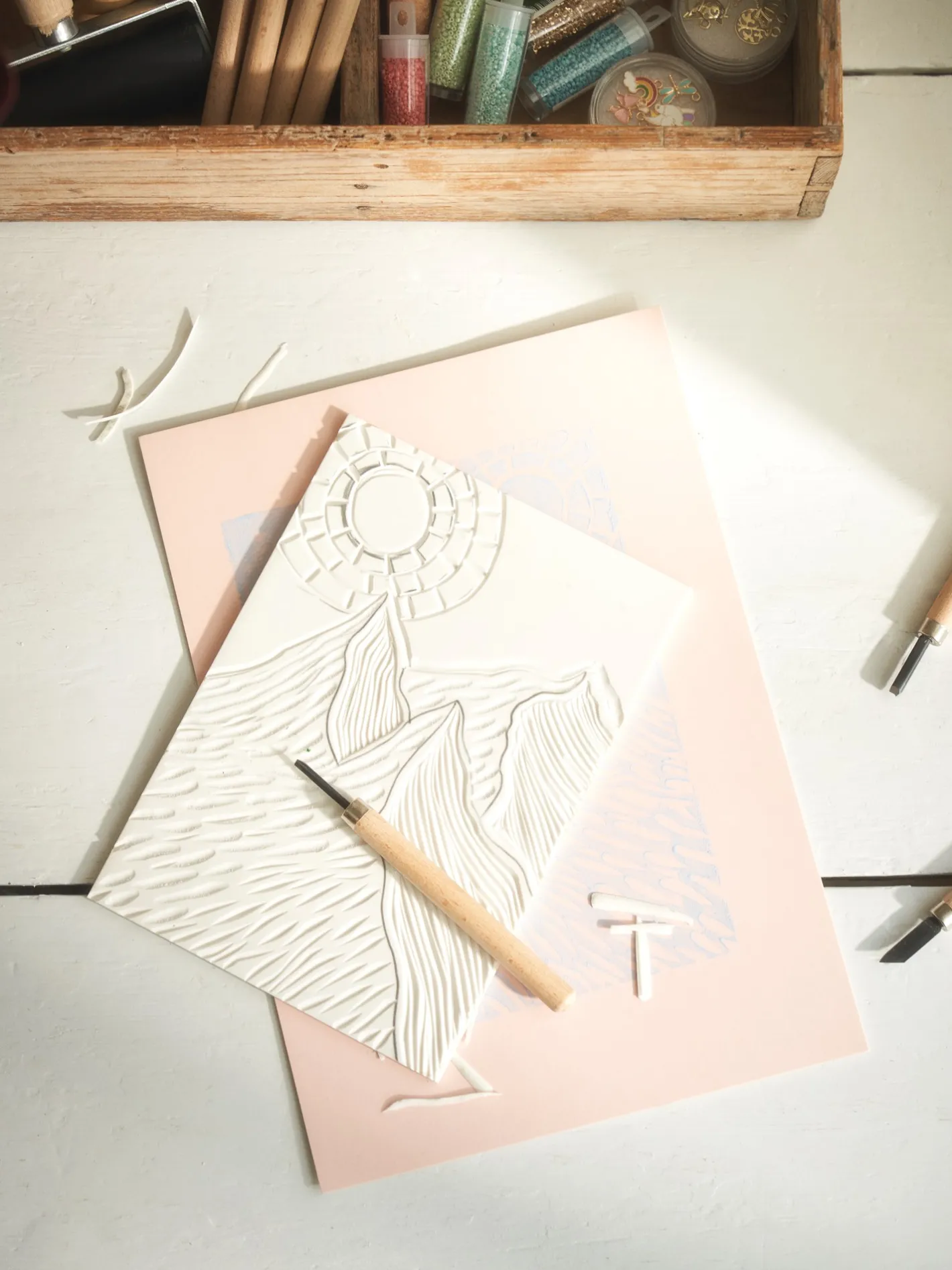 Søstrene Grene Gummiplade A5 Til Linoleumstryk