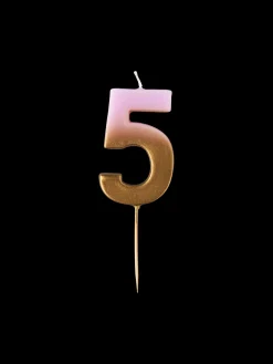 Søstrene Grene Kagelys Med 5-tal