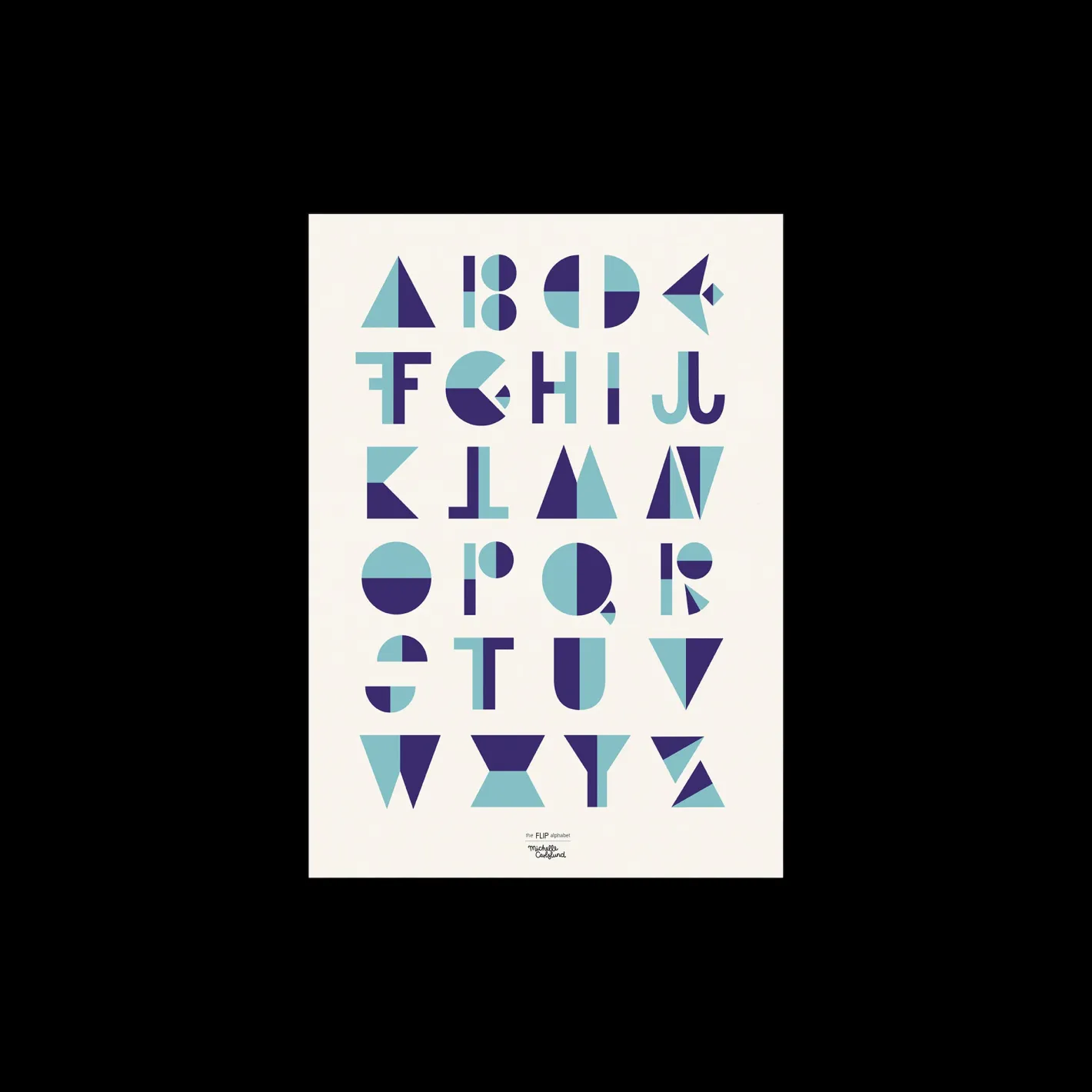 Børn Søstrene Grene Plakat Flip Blue 50 X 70